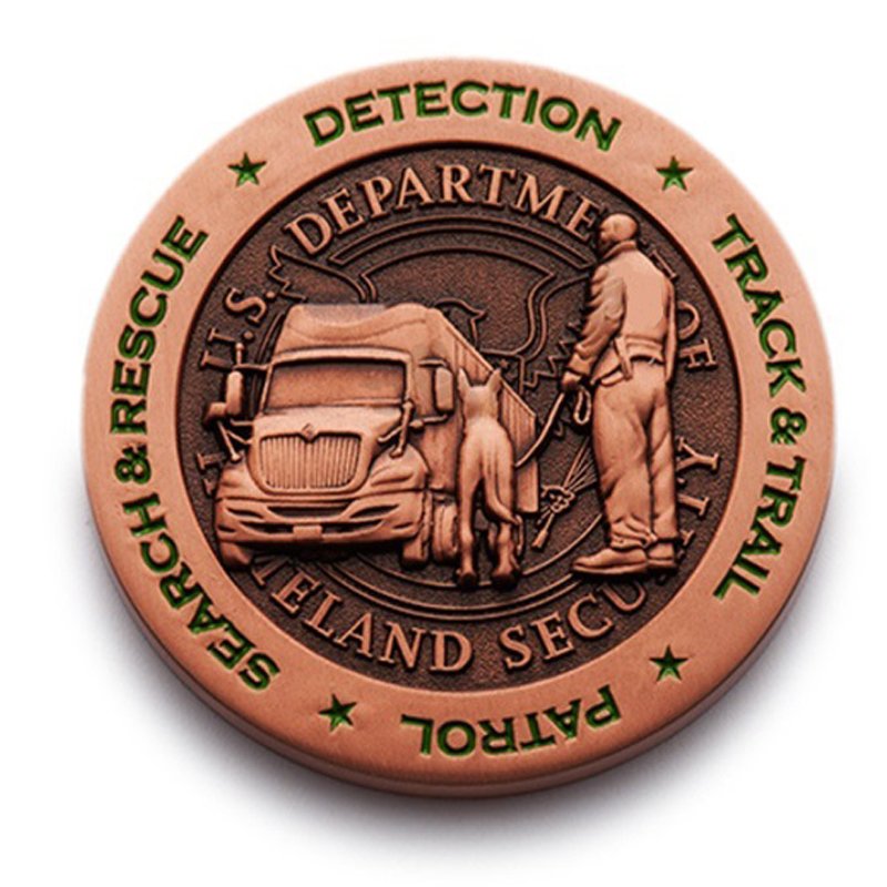 Custom old copper 3D metal coin with enamel for souvenir Custom old copper 3D metal coin with enamel for souvenir