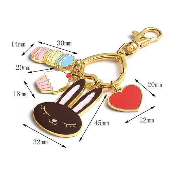 Promotional metal pendents custom enamel keychain