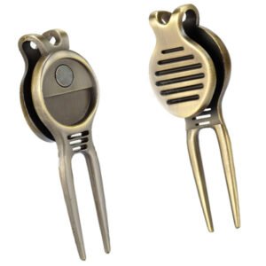 Custom metal blank golf pitch fork divot tool