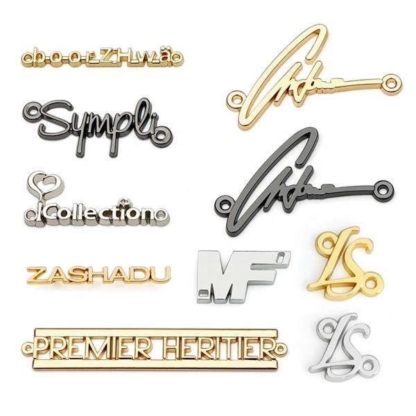 Custom name text Metal logo plate from metal plate factory