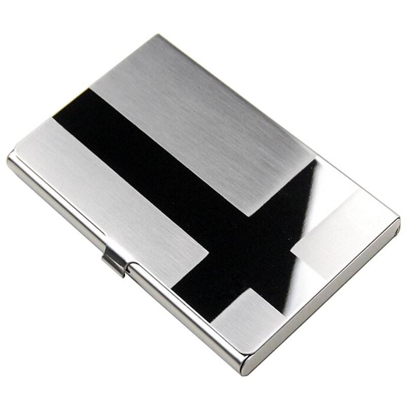 Exist model of stainless steel name card case Stainless steel name card case with leather cover