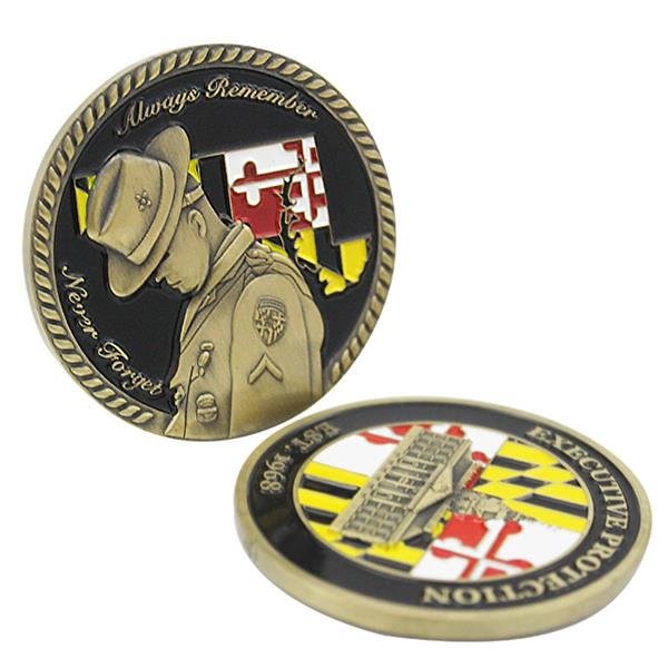 Old Metal Custom challenge coins with enamel