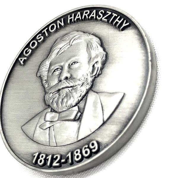 Antique brass 3D engraved metal custom coin