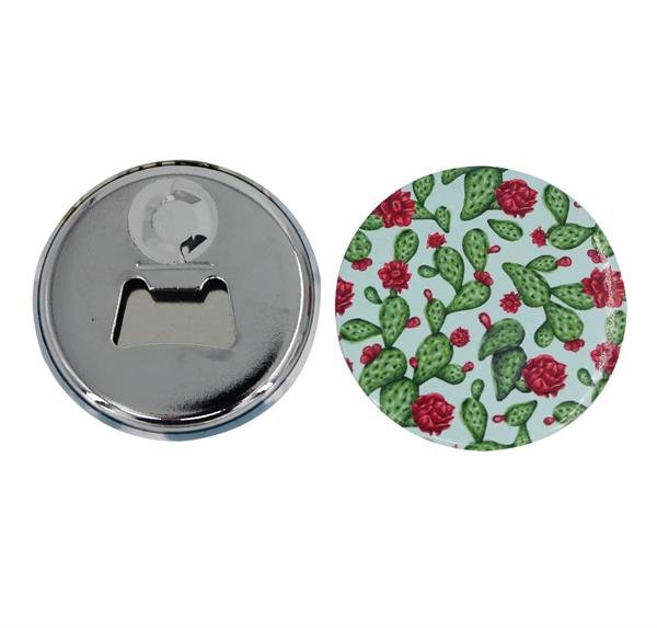 Promotional Button bottle opener with custom logo printing