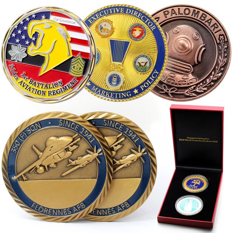 Custom factory manufacturer soft enamel 3D metal coin