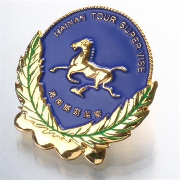 Custom pin 3D engraved with enamel logo Custom pin 3D engraved with enamel logo