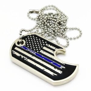 Custom dog tag opener with enamel logo