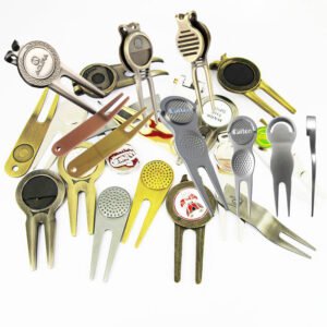 Custom blank metal Golf divot tool with ball marker