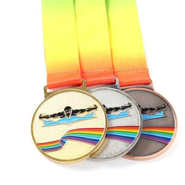 Swimming sport Custom gold metal sea game medal tally