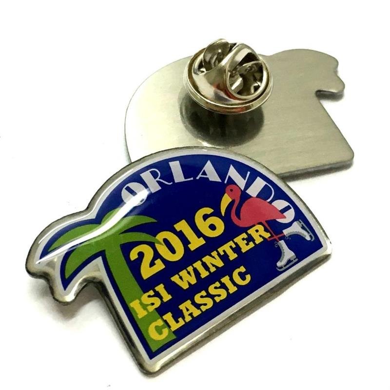 Custom metal stainless steel printing doming badge