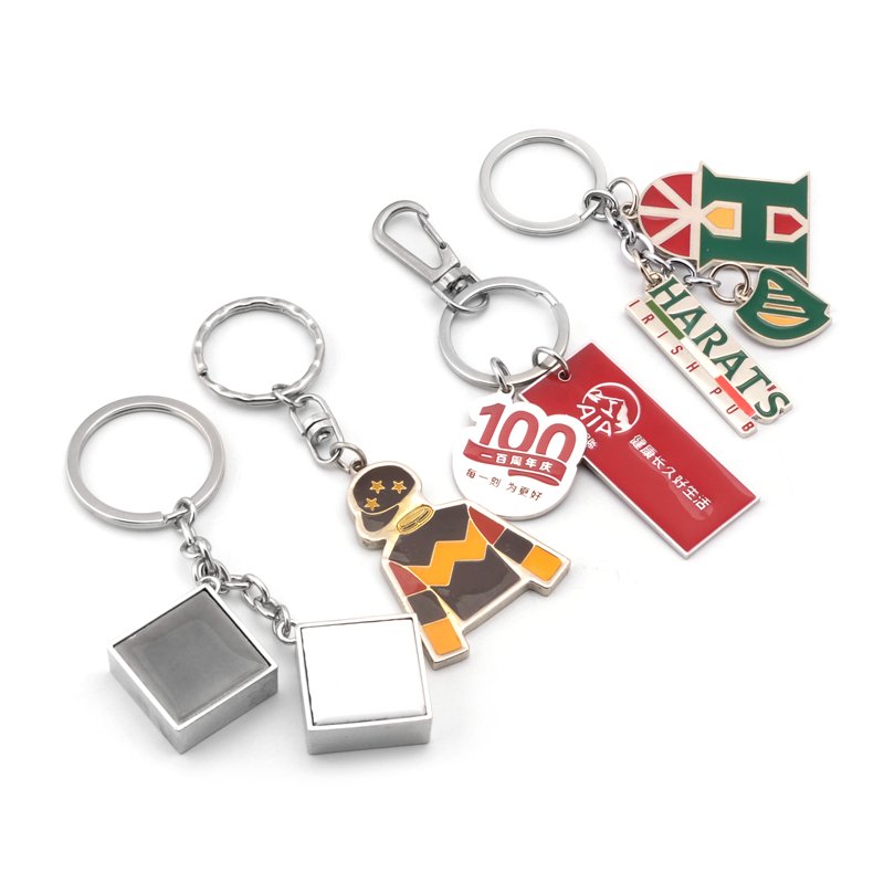 Custom enamel promotional metal keyring