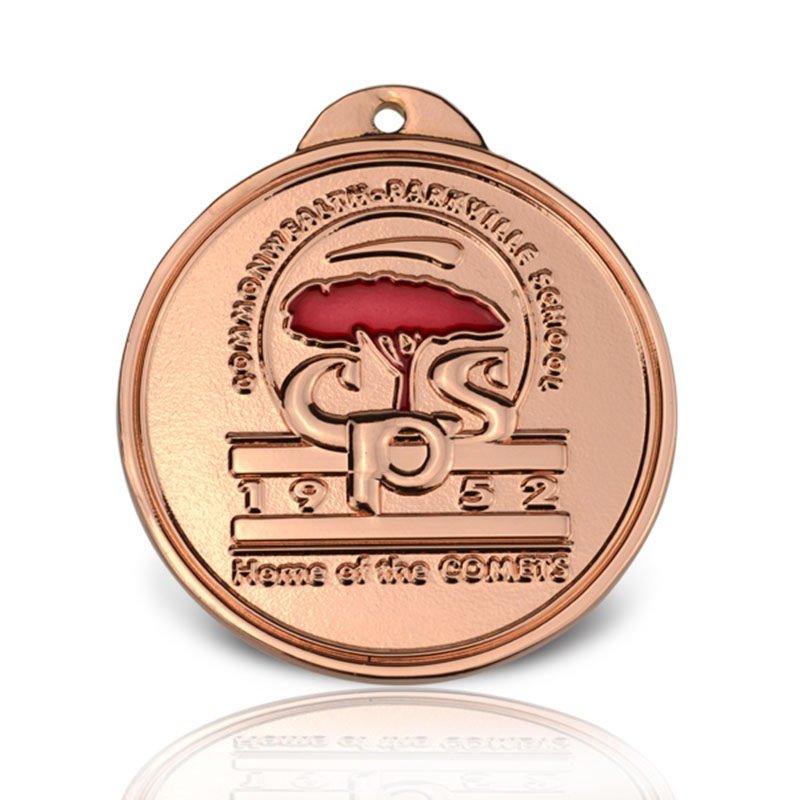 Antique brass enamel championship medals