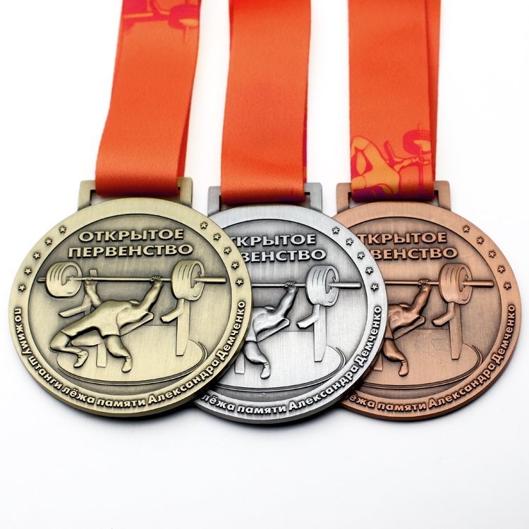 Qulity Custom metal sport powerlifting medals