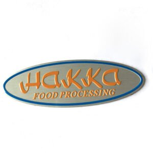 Self Adhesive Oval Shape Aluminium metal printing labels