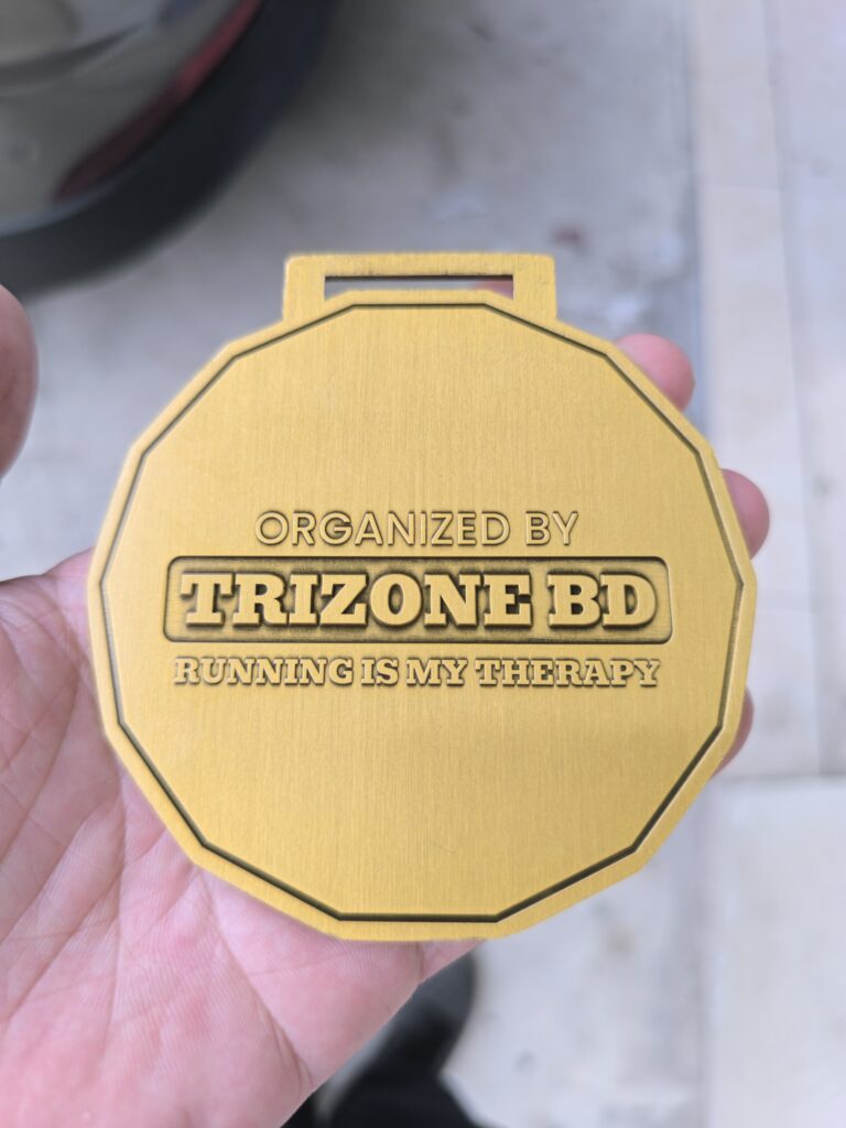 custom race medal back side with logo engraving